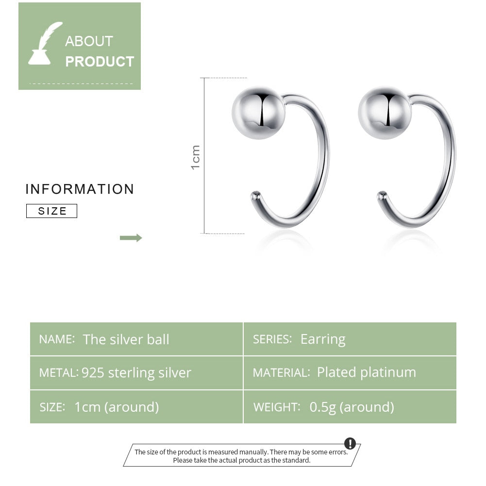 The Silver Ball Earring